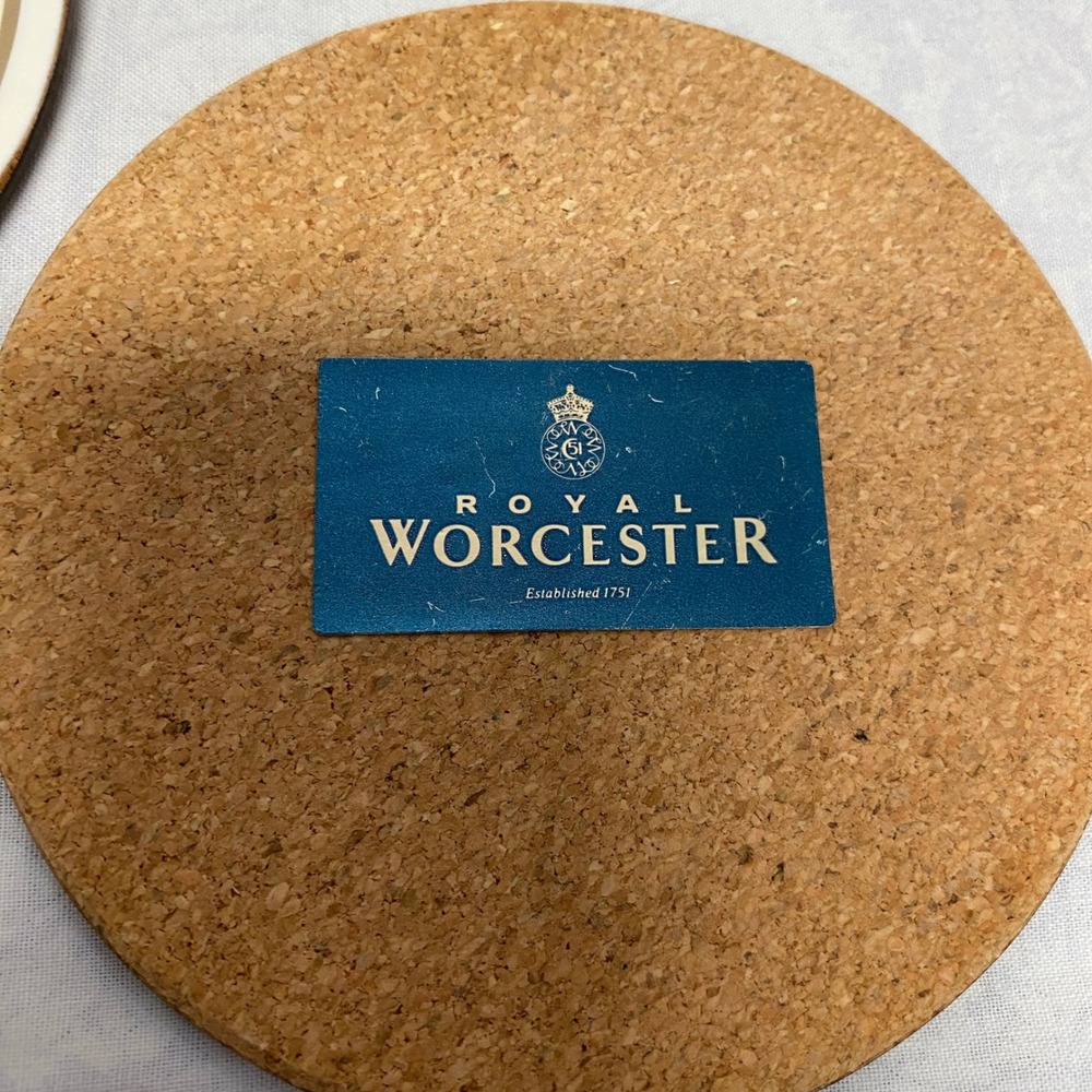 Royal Worcester‎ Evesham Set 6 Fruit Cherry Cork Back Coasters Original Boxes - Picture 5 of 8